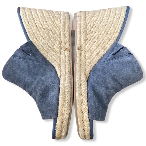 Sam Edelman| Blue Suede Wedge Heels - Picture 4 of 7